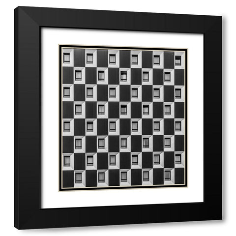 Windows-Vienna Black Modern Wood Framed Art Print with Double Matting by Gumerov, Taymuraz