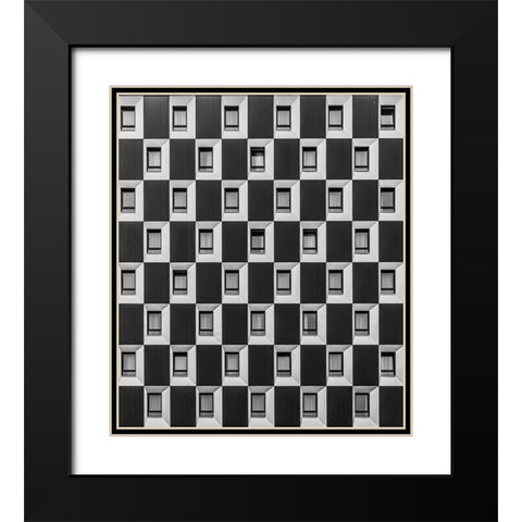Windows-Vienna Black Modern Wood Framed Art Print with Double Matting by Gumerov, Taymuraz