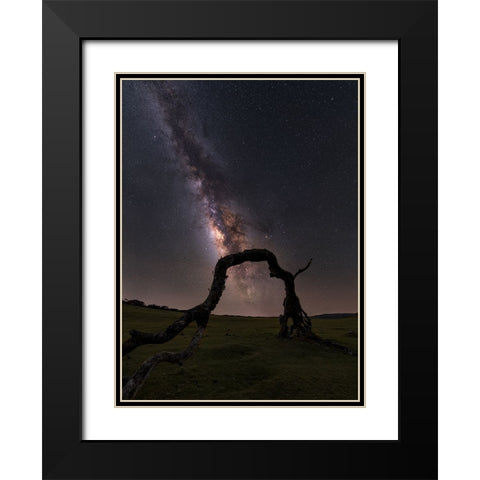 The Old Man Black Modern Wood Framed Art Print with Double Matting by Smid Master, Jan
