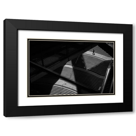 Cast A Shadow Black Modern Wood Framed Art Print with Double Matting by Hata, Satoshi