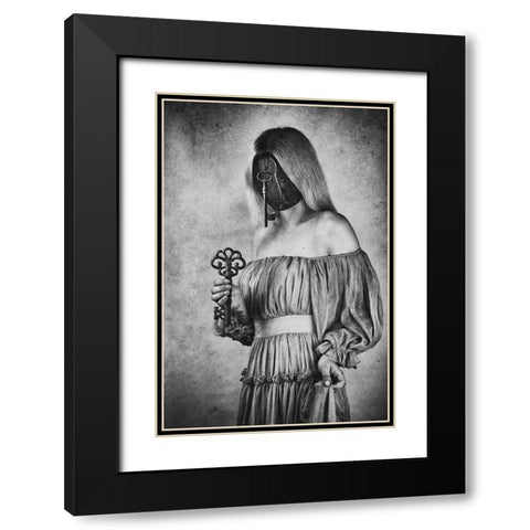 Keys Keeper Black Modern Wood Framed Art Print with Double Matting by Ulfig Arps, Sandra
