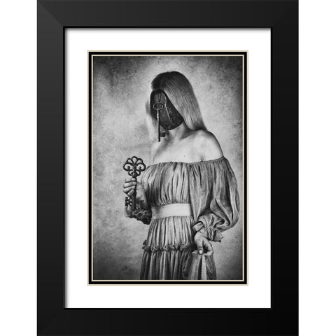 Keys Keeper Black Modern Wood Framed Art Print with Double Matting by Ulfig Arps, Sandra
