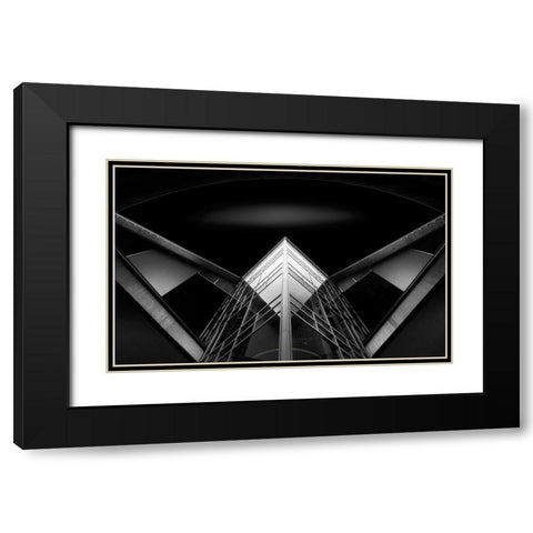 Chem A Biochem Building Black Modern Wood Framed Art Print with Double Matting by D. Tang, Lisa