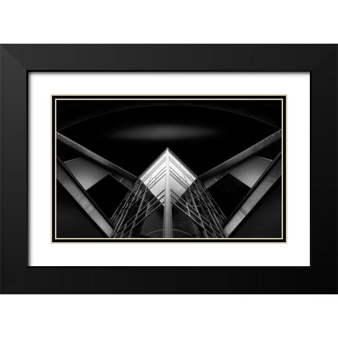 Chem A Biochem Building Black Modern Wood Framed Art Print with Double Matting by D. Tang, Lisa