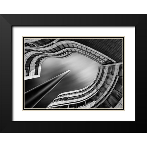 Kap Bogen Black Modern Wood Framed Art Print with Double Matting by Figueras, Antoni