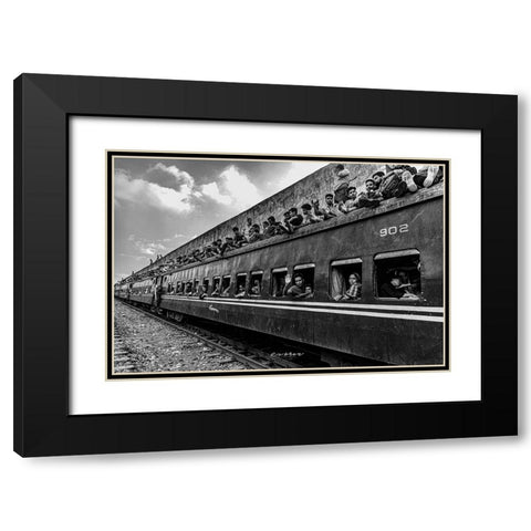 Untitled Black Modern Wood Framed Art Print with Double Matting by Alam Khan, Rakibul