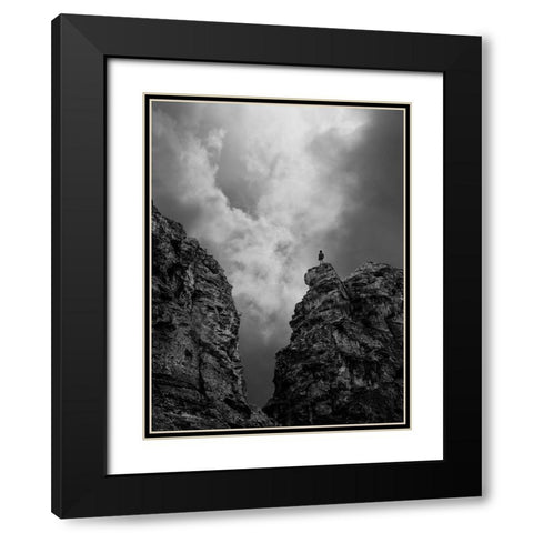 Endless Way Black Modern Wood Framed Art Print with Double Matting by Noori, Saba