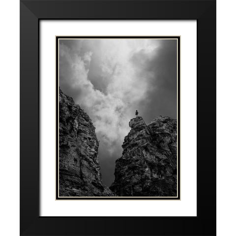 Endless Way Black Modern Wood Framed Art Print with Double Matting by Noori, Saba