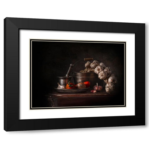 Daily Black Modern Wood Framed Art Print with Double Matting by Perfoncio, Margareth