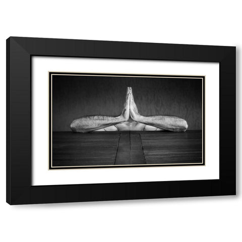 Self Portrait Black Modern Wood Framed Art Print with Double Matting by Toniolo, Giorgio