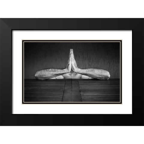Self Portrait Black Modern Wood Framed Art Print with Double Matting by Toniolo, Giorgio