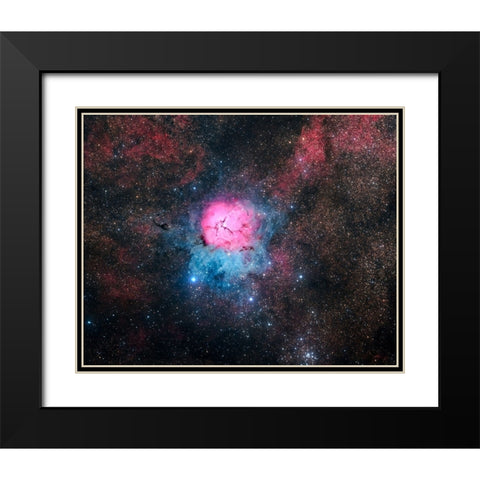 Trifid Nebula Black Modern Wood Framed Art Print with Double Matting by Chander, Vikas