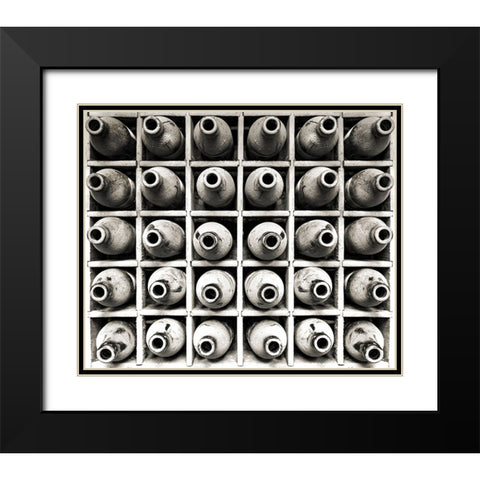 Bottles Black Modern Wood Framed Art Print with Double Matting by Marcel, Christian