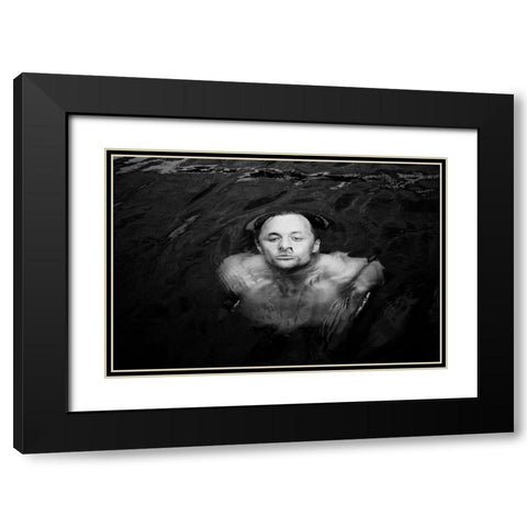 Under Water Black Modern Wood Framed Art Print with Double Matting by Wicklow, Jorgen