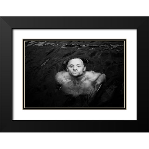 Under Water Black Modern Wood Framed Art Print with Double Matting by Wicklow, Jorgen