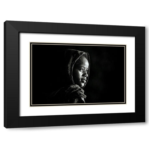 Sunset Portrait Black Modern Wood Framed Art Print with Double Matting by Melesan, Serge