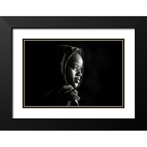 Sunset Portrait Black Modern Wood Framed Art Print with Double Matting by Melesan, Serge