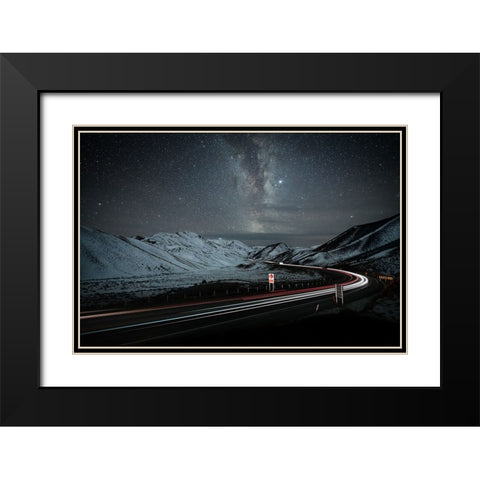 Highway To Heaven Black Modern Wood Framed Art Print with Double Matting by Zhang, Yan