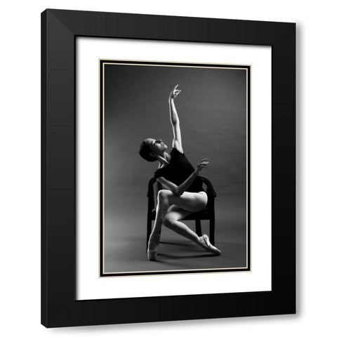 Untitled Black Modern Wood Framed Art Print with Double Matting by Fridman, Eleonora