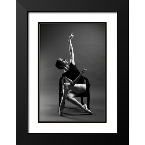 Untitled Black Modern Wood Framed Art Print with Double Matting by Fridman, Eleonora