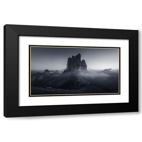Electricity Black Modern Wood Framed Art Print with Double Matting by De Franzoni, Thomas