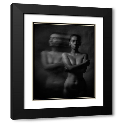 Eternal Quest Black Modern Wood Framed Art Print with Double Matting by BHATTACHARYYA, PARTHA
