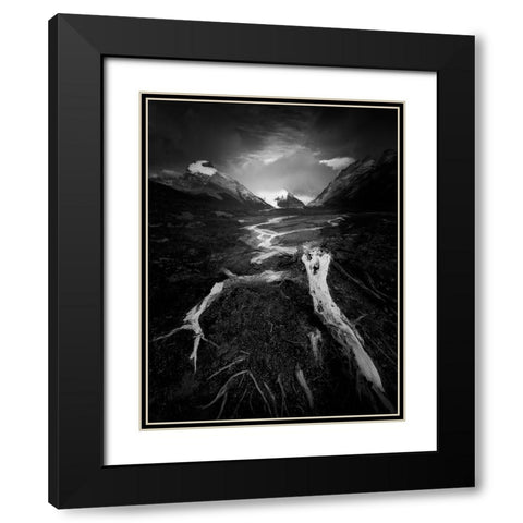 The Wild Black Modern Wood Framed Art Print with Double Matting by Li, Bing