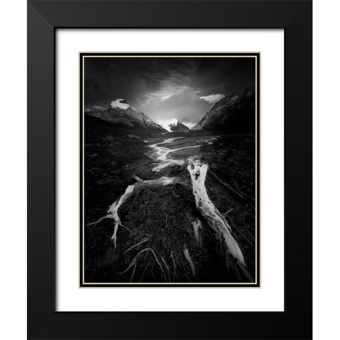 The Wild Black Modern Wood Framed Art Print with Double Matting by Li, Bing