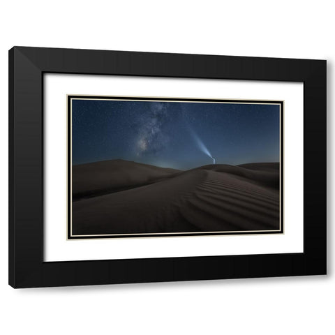 Light Up The Sky Black Modern Wood Framed Art Print with Double Matting by Sulaiman Alshehhi, Ahmed