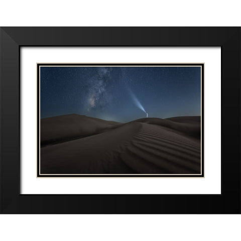 Light Up The Sky Black Modern Wood Framed Art Print with Double Matting by Sulaiman Alshehhi, Ahmed