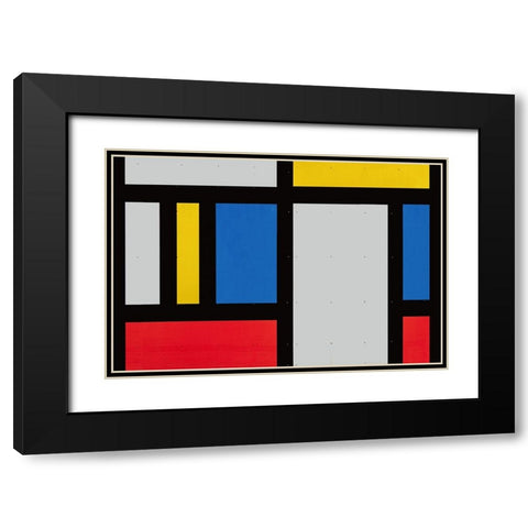 Wall detail Black Modern Wood Framed Art Print with Double Matting by Luycx, Theo
