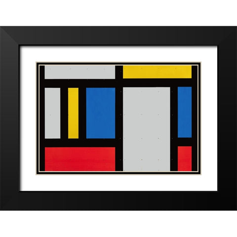 Wall detail Black Modern Wood Framed Art Print with Double Matting by Luycx, Theo