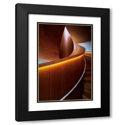 Stairs 6 Black Modern Wood Framed Art Print with Double Matting by Zhou, Steven