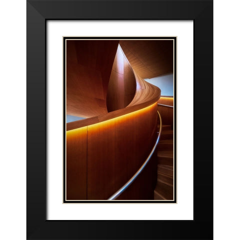 Stairs 6 Black Modern Wood Framed Art Print with Double Matting by Zhou, Steven