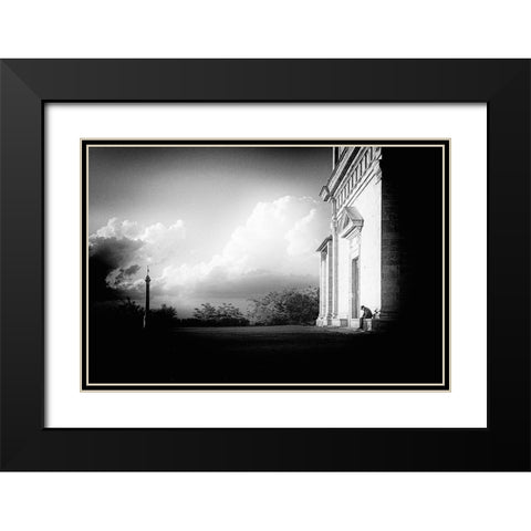 Alone Black Modern Wood Framed Art Print with Double Matting by Parola, Roberto