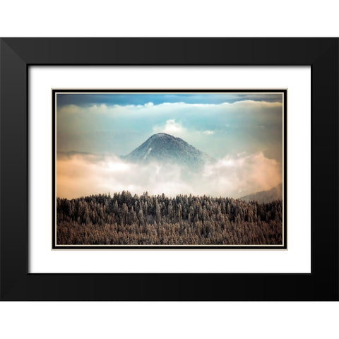Unknown Land Black Modern Wood Framed Art Print with Double Matting by Baudot, Christophe
