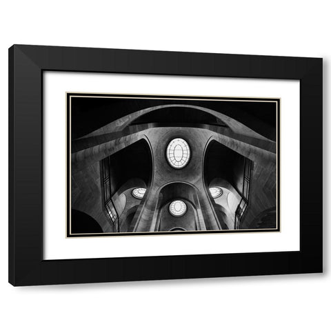 Beam me up Black Modern Wood Framed Art Print with Double Matting by Sowter, Ashley