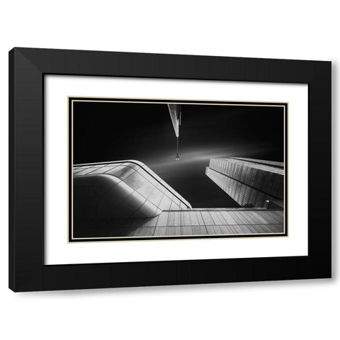 NIVy Black Modern Wood Framed Art Print with Double Matting by Vazan, Karol