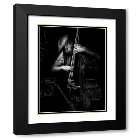 Jazz Emotion Black Modern Wood Framed Art Print with Double Matting by Yamamoto, Eiji