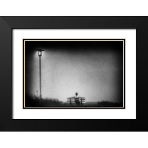 Timeout Black Modern Wood Framed Art Print with Double Matting by Tanzer, Ina