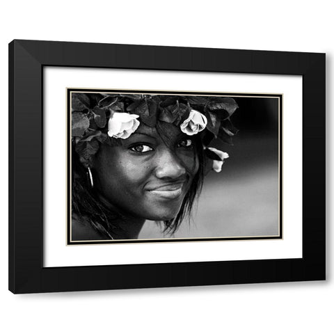 LIsla Bonita Black Modern Wood Framed Art Print with Double Matting by Strelok