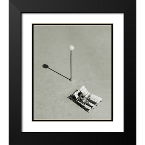 10 A.M. Black Modern Wood Framed Art Print with Double Matting by Strelok