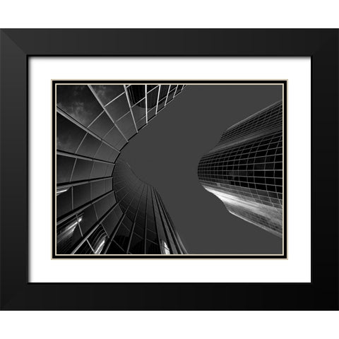 You A I We Black Modern Wood Framed Art Print with Double Matting by Cedron, Mabel