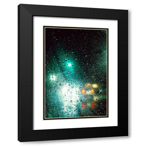 Rainyday Black Modern Wood Framed Art Print with Double Matting by Hasegawa, Takashi