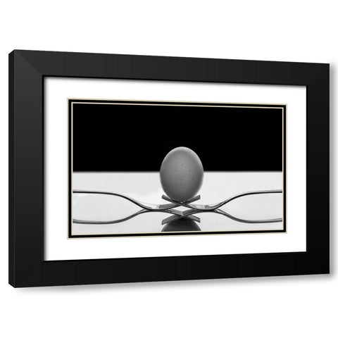 The egg Black Modern Wood Framed Art Print with Double Matting by Toniolo, Giorgio