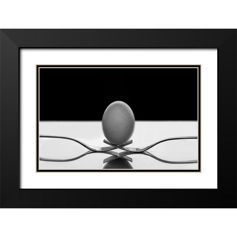 The egg Black Modern Wood Framed Art Print with Double Matting by Toniolo, Giorgio