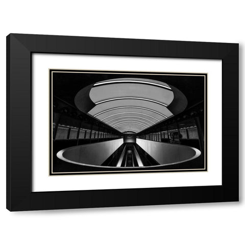 Marin Center Black Modern Wood Framed Art Print with Double Matting by Zeng, Jiahong
