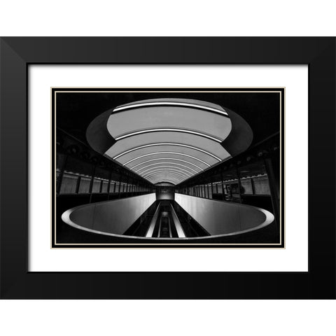 Marin Center Black Modern Wood Framed Art Print with Double Matting by Zeng, Jiahong