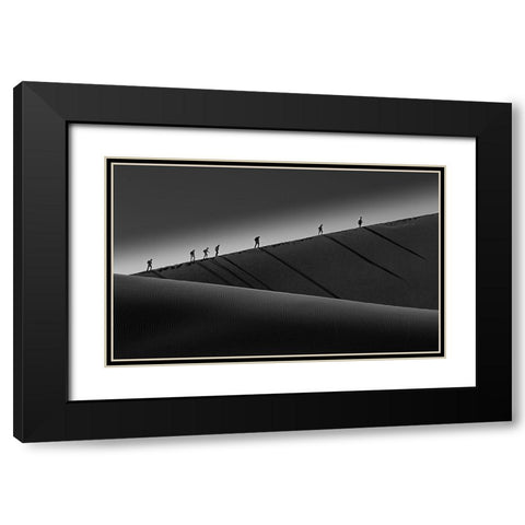 Climbing Up Black Modern Wood Framed Art Print with Double Matting by Yang, Gemma