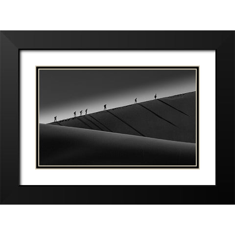 Climbing Up Black Modern Wood Framed Art Print with Double Matting by Yang, Gemma